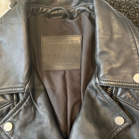 AllSaints Sulby Leather Jacket - Picture 2 of 5
